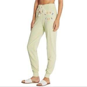 ❌SOLD❌ Wildfox Love Life Jack Joggers in Shadow Lime Green NWT